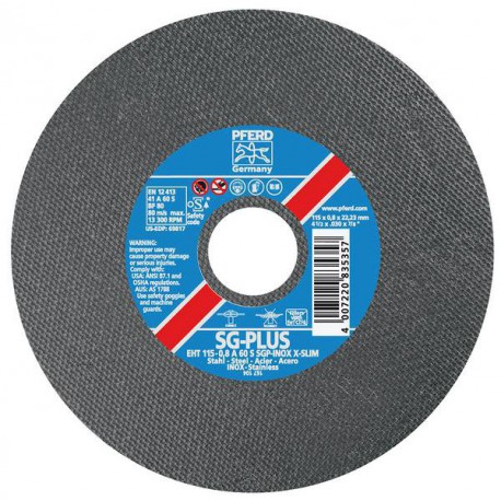Meule à tronçonner X-Slim A60SSGP-INOX 115x0,8mm PFERD 1 PCS
