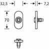 Rosace porte ASL 0 17 1758 oval F69 matt