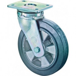 Roulette 125mm RR100.B80PlatteElastik S noir KL RR100.B80.125