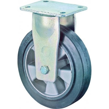 Roulette 160mm RR110.B80 plaque souple S noir KL RR110.B80.160
