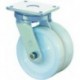 Roulette double 200mm S100.B15 plaque Plastique blanc KL S100.B15.201