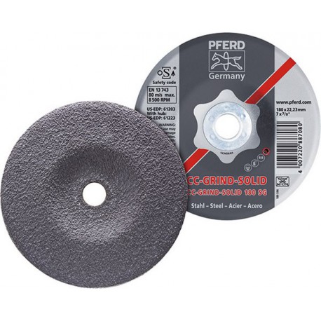 Meule CC-GRIND®-SOLID, SG-STEEL, Ø : 125 mm, Vitesse max. 12200 tr/mn