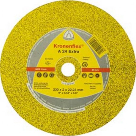 Disque à tronçonner A 24 Extra pour l'usinage de l'acier, contrecoudé, Ø x Épais. : 125 x 2,5 mm, Modèle Coudé, Vitesse maxi. 12200 tr/mn