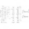 Serrure à mortaiser 0007 IPZ D45 E7220 carré argenté laqué
