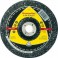 Disque à ébarber A 24 R Supra pour l'usinage de l'acier, Ø x Épais. : 125 x 6,0 mm, Modèle Coudé, Vitesse maxi. 12200 tr/mn