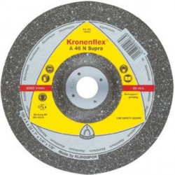 Disque à ébarber A 46 N Supra pour l'usinage de l'aluminium, Ø x Épais. : 115 x 6,0 mm, Modèle Coudé, Vitesse maxi. 13300 tr/mn