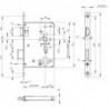 Serrure mortaise FH PZ65/72/924 rd.B-1206acierm.W.DR verz