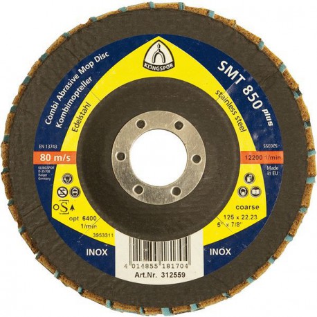 Meule-éventail SMT850 plus, bombée, Grain : 120
