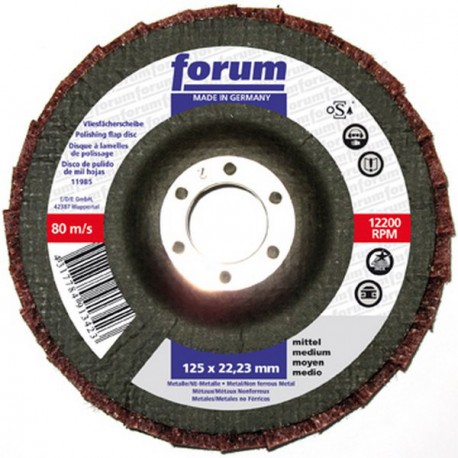 Meule-éventail non-tissée Ø 115 mm (13300 tr/mn), bombée, Degré de finesse : grossier