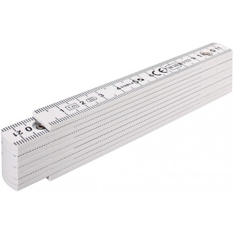 Mètre pliant (plastique) 2m, 10 Glieder, 16mm brei