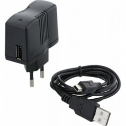 Chargeur avec USB 200-240V, 5VDC max. 500mA