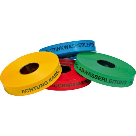 Bande d'avertissement de nouveaux itinéraires 250mtr. Attention câble fibre optique