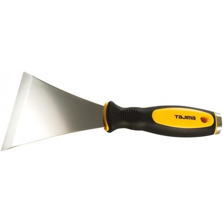 Grattoir forme queue de poisson 75 mm, Noir/Argent/Jaune