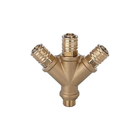Distributeur d'air comprimé, 3 sorties MS IG G1/2 Riegler
