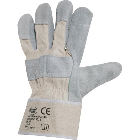 Gants de protection,Cuir,Blance Stulpe (Par 12)