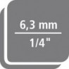 Clé à cliquet 1/4" 130mm SB Bahco