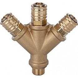Distributeur d'air comprimé, 3 sorties MS AG G1/2 Riegler