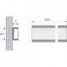 Profil encastré en aluminium D clair L 2000 mm, Profil