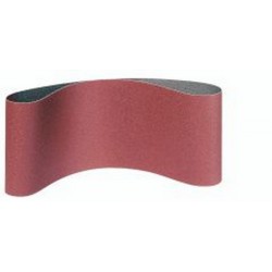 Bande abrasive, de 100 x 610 mm avec un dense poudrage au corindon, Grain : 120