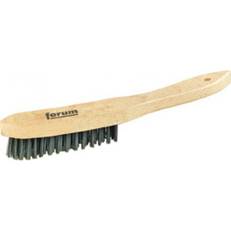 Brosse métallique à main, fil d'acier, Nombre de rangées : 4