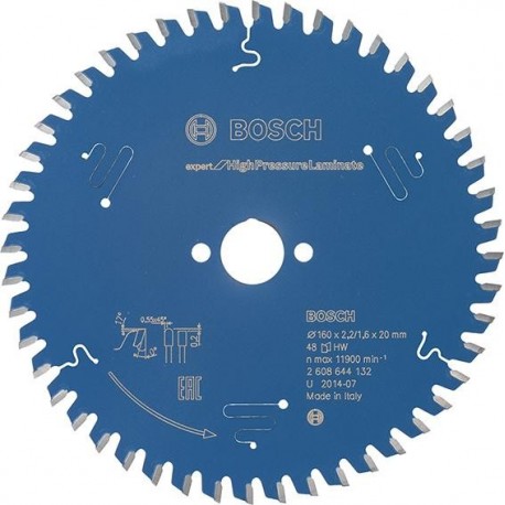 Lame carbureE xpert HPL165x2,6x20mm Dent 48 TF Bosch