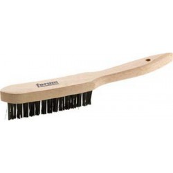 Brosse à soudures d'angle, Nombre de rangées : 3, Garniture Fil d'acier, Epaisseur du fil 0,35 mm, Modèle : lisse