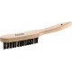 Brosse à soudures d'angle, Nombre de rangées : 3, Garniture Fil d'acier inoxydable, Epaisseur du fil 0,35 mm, Modèle : lisse