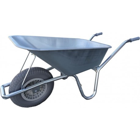 Brouette 90 Ltr galvanisémit roue gonflable