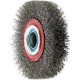 Brosse circulaire, fil d'acier de 0,3 mm, ondulé, Ø de la brosse : 150 mm, Epaisseur du fil 0,30 mm, Larg. : de travail 30 mm, Vitesse maxi. : 6000 tr/mn