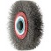Brosse circulaire, fil d'acier de 0,3 mm, ondulé, Ø de la brosse : 178 mm, Epaisseur du fil 0,30 mm, Larg. : de travail 32 mm, Vitesse maxi. : 6000 tr/mn
