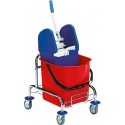 Chariot de lavage chromé, 1x25l