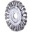 Brosse circulaire, fil d'acier inoxydable, torsadé, Ø de la brosse : 178 mm, Epaisseur du fil 0,50 mm, Larg. : de travail 13 mm