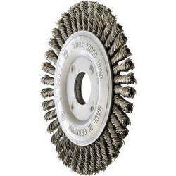 Brosse circulaire, torsadée, modèle très étroit, Ø de la brosse : 178 mm, Epaisseur du fil 0,3 mm, Larg. : de travail 13 mm, Vitesse maxi. : 12500 tr/mn