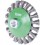 Brosse conique, fil d'acier inoxydable, torsadé, Ø de la brosse : 115 mm, Epaisseur du fil 0,50 mm, Larg. : de travail 15 mm, Vitesse maxi. : 12500 tr/mn
