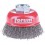 Brosse à boisseau, fil d'acier trempé, ondulé., Ø de la brosse : 60 mm, Epaisseur du fil 0,30 mm, Vitesse maxi. 12500 tr/mn