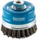 Brosse à boisseau avec bague d'appui, fil d'acier trempé, torsadé, Ø de la brosse : 100 mm, Epaisseur du fil 0,80 mm, Vitesse maxi. 8500 tr/mn
