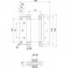 Charnières Nr.39 Acier inoxydable Pièces 175mm