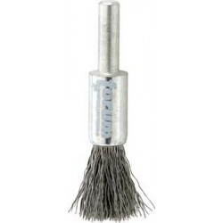 Brosse-pinceau, fil d'acier trempé, ondulé, Ø de la brosse : 17 mm, Long. de la garniture 25 mm, Epaisseur du fil 0,30 mm, Vitesse maxi. : 18000 tr/mn