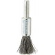 Brosse-pinceau, fil d'acier inoxydable, ondulé, Ø de la brosse : 10 mm, Long. de la garniture 20 mm, Epaisseur du fil 0,30 mm, Vitesse maxi. : 20000 tr/mn