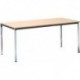 Table 1400x800 mm chrom / hêtre
