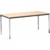 Table 1400x800 mm chrom / hêtre
