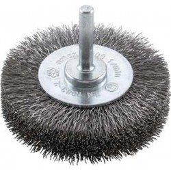 Brosse circulaire pour outils, fils ondulés, Ø de la brosse : 60 mm, Epaisseur du fil 0,30 mm, Larg. : de travail 18 mm, Vitesse maxi. : 15000 tr/mn