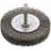 Brosse circulaire pour outils, fil d'acier inoxydable, ondulé, Ø de la brosse : 60 mm, Epaisseur du fil 0,20 mm, Larg. : de travail 18 mm