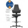 Chaises bureau 2 Roue mousse Poignée gris anthrazite