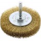 Brosse circulaire pour outils, fil de laiton, ondulé, Ø de la brosse : 50 mm, Epaisseur du fil 0,20 mm, Larg. : de travail 17 mm