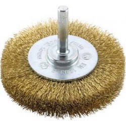 Brosse circulaire pour outils, fil de laiton, ondulé, Ø de la brosse : 70 mm, Epaisseur du fil 0,20 mm, Larg. : de travail 18 mm