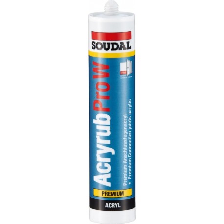 Acrylique Pro-W Premium- Acryl 310ml, noir SOUDAL(Par 15)