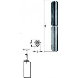 Charnière U 160x23x12 mm