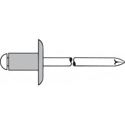Rivet Alu Grosse tête K16 4,8x12mm Gesipa(Par 250)