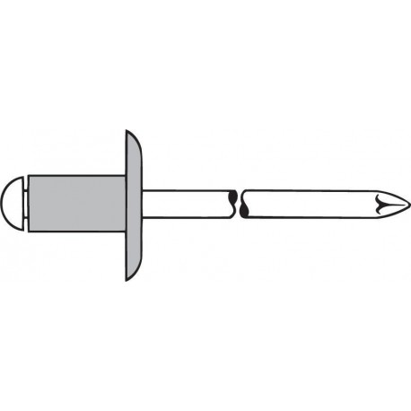 Rivet Alu Grosse tête K16 4,8x12mm Gesipa(Par 250)